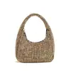 Bolsa Nova Super a Transfronteiriça com Pedraria de Strass Rei Cravejado de Diamantes Bolsa de Mão Prateada Fashionável de Alta Qualidade para Mulheres