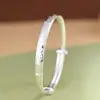 Pulsera de Plata Pura 999 Rey Ciervo Dorado Tres Vidas de Felicidad, Pulsera de Plata Deslizante Única Sólida para Mujer, Regalo de Moda
