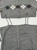 Cardigan de Jacquard Acolchado con Diseño Retro de Nuevo Estilo Otoñal, Tirantes, Top de Dos Piezas para Mujer