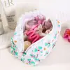 Bolsa de Cosméticos Pequeña Personalizada con Flores Frescas Bolso de Mano Girly Heart Bolsa de Almacenamiento de Cosméticos Portátil para Viaje
