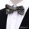 Nueva Corbata de Anacardo para Hombre Accesorios de Traje de Boda de Alta Gama Moda Pajarita Negra Roja de Doble Capa