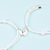 Pulseras de Pareja Sol y Luna de Venta Caliente Transfronteriza, Pulseras Ajustables Tejidas a Mano, Atracción Magnética en Forma de Corazón, Estilo Europeo y Americano
