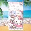 Toalla de Playa Popular de Comercio Exterior Sanrio Microfibra Dibujos Animados Tk Cat Anime Niños Toalla de Baño Toalla Absorbente