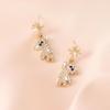 Novos brincos de urso da moda brincos brincos com pino de prata temperamento feminino brincos de celebridade da internet luxo leve brincos de alto design atacado