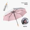 Guarda-chuva Dupla Camada Prata Titânio Proteção Solar e UV Automática Dobrável Uso Duplo Sol e Chuva Guarda-chuva Protetor Solar UPF50 para Mulheres e Homens