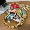 Bolso de mano grande de estilo chino, nuevo y moderno, para mujer, diseño de pez pequeño lindo, bolso de hombro para mujer, bolso de mano tejido hueco