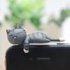 Serie Jiajia Cat Saliva Figura de Gato 3.5mm Dibujos Animados Tapón Antipolvo para Teléfono Móvil Muñeca Paisajística