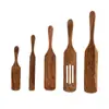 Espátula de madera de teca para cocinar, colador de ensalada, espátula mezcladora, espátula para salsa de bistec, utensilios de cocina, set de utensilios de cocina de Amazon