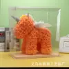 Estilo Boda Flor Eterna Unicornio Navidad Día de San Valentín Regalo Suministros para Floristería Oso Rosa de Espuma de Poliestireno