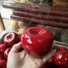Adornos de Manzana de Madera Maciza, Artesanías de Secuoya, Decoraciones Navideñas Hechas a Mano para Nochebuena, Regalos, Accesorios, Madera al por Mayor