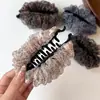 Pinza banana de malla plisada elegante estilo coreano, nuevo pasador popular para coleta alta para mujer, añade volumen a la parte posterior de la cabeza, pinza de torsión