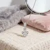 Novo Colar de Coração Brilhante Gota d'Água Cool Elegante Simples Pingente de Coração Doce Fofo Corrente para Clavícula Versátil