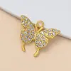Acessórios para Joias DIY Pulseira de Borboleta Exquisita Material Pingente Conserva a Cor Banho de Ouro 18K Microcravejado Zircônia Pingente Cauda de Peixe