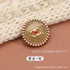 Botones Dobles C Botones Metálicos Cosidos a Mano Estilo Pequeño Fragante Botones para Chaqueta de Abrigo de Lana Traje Falda