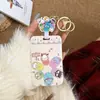 Lindo Plástico Telescópico Hebilla Fácil de Tirar Set de Identificación Tarjeta de Estudiante Set de Tarjetas de Metro y Autobús Set de Identificación de Trabajo Colgante Pequeño para Mochila