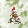 Nuevo Producto Transfronterizo Colgante Creativo de Árbol de Navidad para Coche Decoración Acrílica Navideña Decoración para el Hogar de Vacaciones