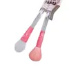 Brocha para Rubor Rosa Suave, Brocha para Polvos Sueltos, Brocha para Iluminador, Brocha para Contorno, Pincel Sencillo para Sombras, Brocha de Silicona para Mascarilla, Brocha Aplicadora de Mascarilla de Barro