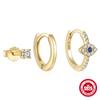 Brincos clássicos de prata esterlina S925 com diamantes Olho do Diabo, brincos de terno, acessórios INS personalizados europeus e americanos