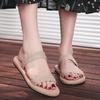 Paja Una Palabra Ropa Exterior de Verano para Mujer 2023 Verano Nueva Moda Popular en Internet Planos Zapatos de Playa para Vacaciones
