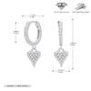 Pendientes de plata de ley s925 con incrustaciones de circonita, diseño de nicho con personalidad y dulce amor, venta al por mayor, comercio exterior transfronterizo
