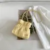 2026 Nova Bolsa Nuvem Plissada ins de Dongdaemun Coreano Bolsa Saco de Couro Macio de Alta Qualidade com Cordão Ombro Único Transversal