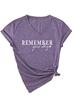 Lembre-se do seu porquê Amazon ebay temperamento casual camiseta feminina gola V manga curta transfronteiriça