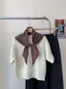 Bufanda Triángulo de Cuadros Duradera Estilo Coreano para Otoño e Invierno para Mujer, Calentador de Cuello Estilo Mori, Bufanda Cálida con Patrón de Diamantes, Bufanda Suave Cepillada para Hombre