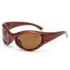 Gafas de Sol para Chicas Calientes Y2K Europeas y Americanas Transfronterizas Estilo Punk para Hombres y Mujeres Geniales para Exteriores y Montar Ins