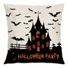 Nueva Funda de Almohada de Halloween Amazon Transfronteriza Lino Calabaza Funda de Almohada para Sofá del Hogar Cojín de Dormitorio