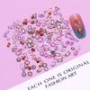Joias de Diamante para Arte de Unhas com Fundo Pontiagudo, Diamantes Mini Zircônia Mista de Formato Especial Brilhante, Acessórios Coloridos para Unhas, Atacado Transfronteiriço
