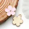 8 Estilos de Flores de Champiñón con Goteo de Aceite, Lirio del Valle Mariposa, Plato Redondo de Rosa, Colgante de Aleación de Zinc, Accesorios para Llaveros de Joyería DIY