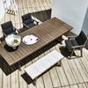 Mesas y sillas de madera maciza para exterior, combinación de patio, jardín, hotel, villa, exterior, ocio al aire libre, muebles de teca anticorrosión