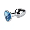 Metal 1.8 Plug Anal em Forma de Coração Prata 1.8 Redondo Anal Mini Versão Produtos Adultos Plug Anal Atacado Dropshipping