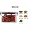 Caixa de Armazenamento Plástica Espessa Transparente Selada de Grau Alimentício, Pote Quadrado para Armazenamento de Lanches, Recipiente para Armazenamento de Grãos