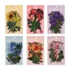 Paquete de Pegatinas Fantasma Oscuro: Serie Paleta de Colores Florales, Material de Diario Floral Transparente Decoración DIY, 6 Diseños