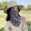 Velo de Protección Solar Estilo Pastoral, Máscara Pullover de Algodón de Bambú, Bufanda para el Cuello, Anti-UV, Cubre Rostro de Verano, Protección del Cuello, Velo para Ciclismo