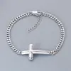 Pulsera Minimalista Versátil de Acero Inoxidable Estilo Japonés y Coreano Transfronteriza para Hombres y Mujeres con Diseño de Alta Gama y Joyería de Cadena Cruzada