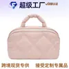 En Stock Amazon Bolsa de Maquillaje Portátil de Viaje Rellena de Algodón, Bolsa de Almacenamiento de Artículos de Tocador Transpirable de Gran Capacidad, Bolso de Mano de Alta Gama