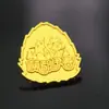 Sistema de Fijación de Insignia Metálica Pintura al Horno Dorada Esmalte Broche de Goteo de Aceite Insignia con LOGOTIPO de Empresa Acero Inoxidable Personalización de Marca