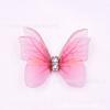 Alas de mariposa de tul tridimensional de doble capa de 3 cm, hechas a mano, accesorios de joyería para manualidades, material de belleza para uñas y rostro.