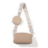 2025 Nueva Llegada Estilo Japonés y Coreano Combinable Material PU Simple Casual Bolso de Hombro Cruzado Bolso de Mujer Correa Ancha para el Hombro Bolso Cuadrado Pequeño