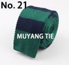 Corbata de punto casual a rayas para hombre, corbata de cuello estrecho ajustada de moda, corbata de punto plano ajustada para hombre