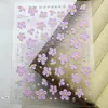 Venda Quente Transfronteiriça Adesivos de Unhas Artísticas Florais Gradientes Versáteis 3D Adesivos de Unhas Florzinhas Doces de Cinco Pétalas em Relevo 5D