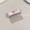Peine para el Cabello con Lazo de Satén Estilo Ballet, Nuevo Peine Invertido, Pinza para Flequillo Lateral, Pasador de Princesa de Corona Alta, Accesorio para el Cabello