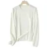 Cashmere Moonlight 100% Cachemir Lujo Ligero Lentejuelas Finas Brillantes Cuello Redondo Tejido Base Cálido Suéter Versátil Mujer