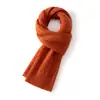 Nova coleção outono e inverno: cachecol de tricô de cashmere liso, com padrão de losangos duplos, design unissex, quente e grosso para clima frio