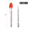 Horquilla de acero inoxidable de doble cabezal para manicura y pedicura, herramienta para manicura y pedicura