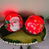 Pelota de Santa Claus Lanzada a Mano Nueva con Luces, Juguete Navideño de Dibujos Animados Lindo para Alivio del Estrés, Pelota Elástica, Pelota de Entrenamiento de Reacción