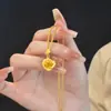 Colar de Rosa Exquisito Popular do Xiaohongshu para Mulheres Corrente Elegante Romântica Pingente de Flor Acessível de Luxo de Alta Qualidade Conjunto de Corrente Corrente de Osso