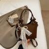 Nueva Moda Bolso de Cubo Satchel Textura Simple Primavera 2025 Nicho Simple Casual Mensajero de Hombro Único para Mujer